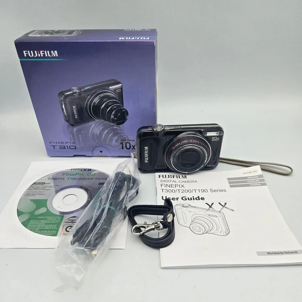 Fujifilm Digital Camera FinePix T310 Black 14MP 10x Optical Zoom + Accessories‎